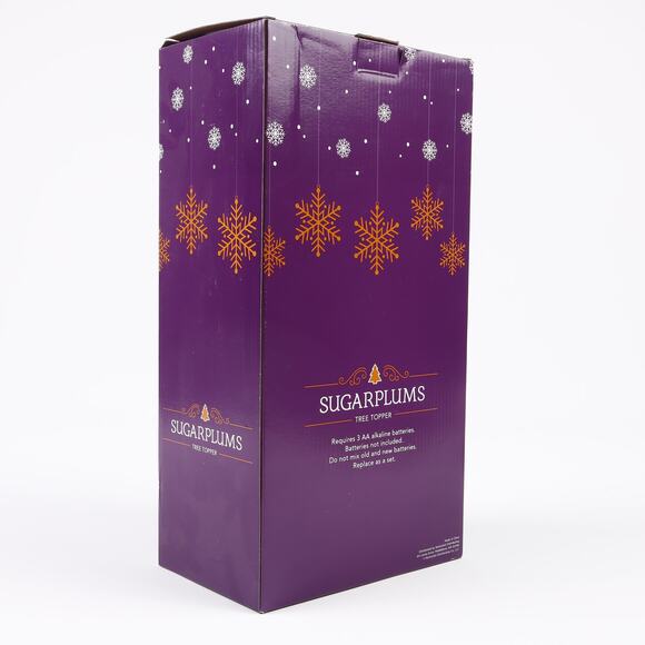 Christmas Tree Shops Windy Hill Collection Sugarplums Angel 14" Lit Tree Topper - Picture 3 of 8